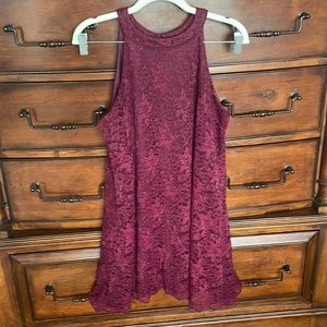 Altar’d State wine colored lace dress. Medium.